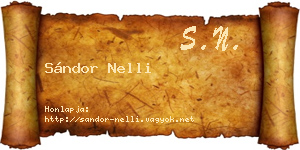 Sándor Nelli névjegykártya